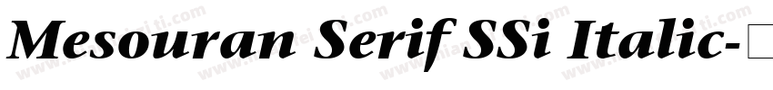 Mesouran Serif SSi Italic字体转换